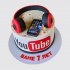 Торт в стиле You Tube с наушниками на 7 лет мальчику №111180