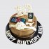 Праздничный торт для девочки на ДР 10 лет с телефоном, часами и наушниками №111181