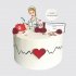 Белый торт на День Рождения медсестре с ягодами №111201