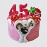 Торт с цветами на 45 лет Ягодка опять для женщины №111220