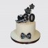 Белый торт на День Рождения 30 лет мужу и сыну №111268