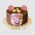 Шоколадный торт на ДР со львом мужу и сыну №111283