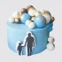 Классический торт мужу и сыну с шарами из мастики №111286