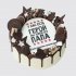Торт на День Рождения папа герой с шоколадными звездами №111296