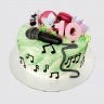 Праздничный торт с микрофоном и сладостями №111323