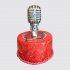 Красный торт микрофон для мужчины №111326