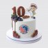 Белый торт борьба с пряниками на годовщину 10 лет №111331