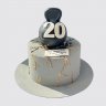 Черный торт на годовщину 35 лет гиря №111359