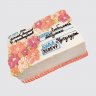 Классический торт на 87 лет для женщины в форме письма №111412
