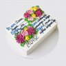 Торт для женщины на 80 лет письмо с цветами №111415