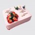 Праздничный торт с ягодами на 80 лет в виде письма №111426