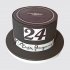 Черный торт на День Рождения 24 года в виде колонки №111427