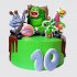 Торт на юбилей 10 лет с персонажами игры Поющие монстры №111449