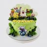 Праздничный торт на 9 лет с героями игры Поющие монстры №111454