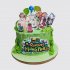 Праздничный торт на 9 лет с героями игры Поющие монстры №111454