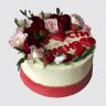 Белый торт с ягодами прости №111487
