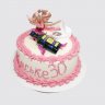 Классический торт с надписью девочки с унитазом №111524