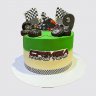 Черный торт со сладостями на 10 лет картинг №111543