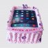Нежный торт с цветами на годовщину девочки 10 лет в виде планшета №111580