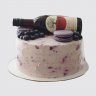 Торт на День Рождения два бокала с красным вином №111637