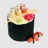 Торт в виде суши и роллы с палочками из мастики №111668