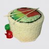 Белый торт суши и роллы с деревянными палочками №111671