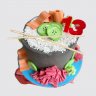Шоколадный торт на День Рождения доченьки 11 лет суши и роллы №111678