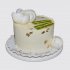 Белый торт для любимой внучки с погонами №111690