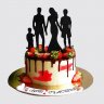 Торт для двоих мужу и жене со сладостями №111716