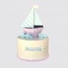Торт на День Рождения туристу 20 лет с лодкой из мастики №111757