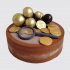 Шоколадный торт с шарами из мастики и золотыми монетами №111804