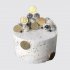 Торт с золотыми монетами и шарами из мастики №111806
