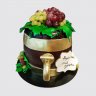 Торт золотой бочонок для мужчины в 30 лет №111880