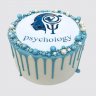 Торт на День Рождения психологу с фотопечатью №111899