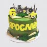 Шоколадный торт военный с оружием с цифрой 3 №111929