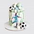 Торт в стиле Роналду с мячами и шарами из мастики №111961