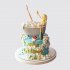 Двухъярусный торт на День Рождения девушка в ванной №111967