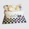 Детский торт плюшевый мишка в ванной №111977