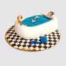 Торт в форме ванной с прикольной надписью №111980