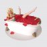 Белый торт девушка в ванной с лепестками роз №111986