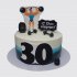 Торт на День Рождения 30 лет для качка с гирями из мастики №111993