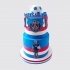 Двухъярусный торт ребенку на годовщину 5 лет Месси №112016