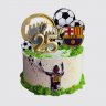 Классический торт Месси с логотипом футбольной команды №112018