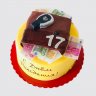 Шоколадный торт в виде кошелька с деньгами №112277