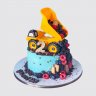 Праздничный торт самосвал из пряника с цифрой 3 №112343