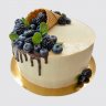 Классический торт рожок с ягодами с цифрой 5 из пряника №112390