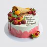 Белый торт рожок с ягодами №112396