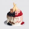 Классический торт рожок с ягодами №112398