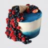 Торт для двоих рожки с ягодами на 8 и 50 лет №112397