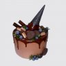 Торт на 7 лет в виде шоколадного рожка №112403